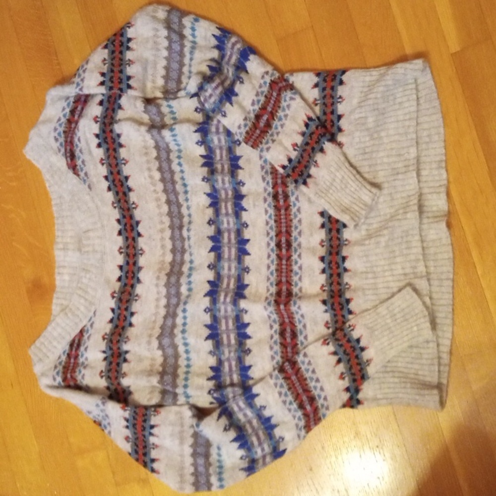 American Eagle Wool Blend Soft Striped Oversized Women's Sweater XL